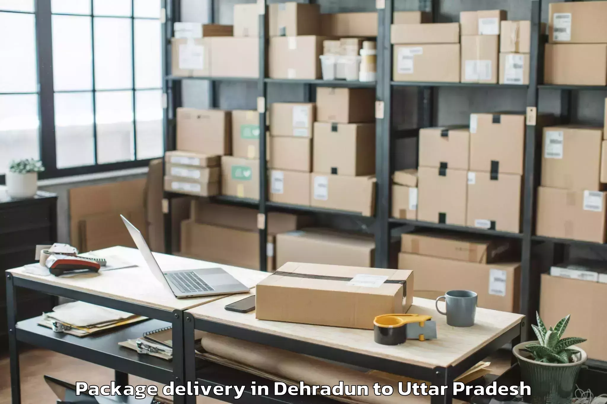 Reliable Dehradun to Manjhanpur Package Delivery